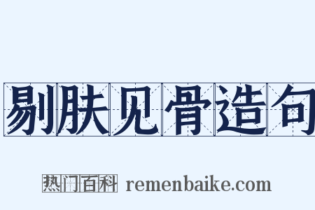 剔肤见骨造句是什么意思的图片